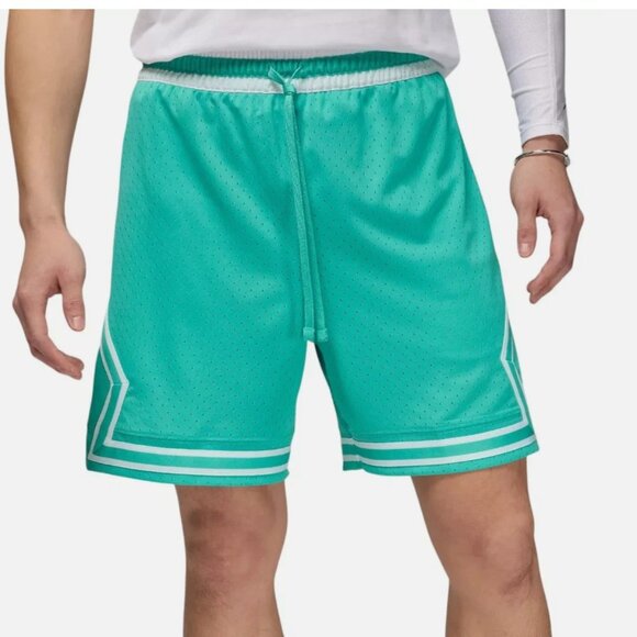 Nike Air Jordan Sport Mens Dri-FIT Mesh Diamond Shorts $50 in Washed Teal - Picture 1 of 9